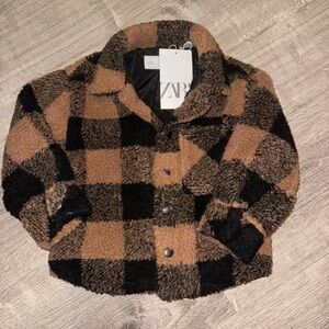 Zara Toddler Plaid Fleece Overshirt Jacket
